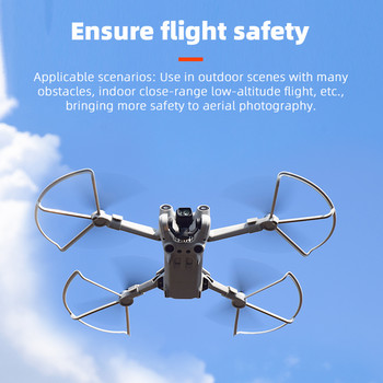 Προστατευτικό κάλυμμα προφυλακτήρα πτερυγίου ανεμιστήρα Drone Blade Προφυλακτήρας λεπίδας προστατευτικού έλικα γρήγορης αποδέσμευσης για αξεσουάρ DJI Mini 3 Pro Drone