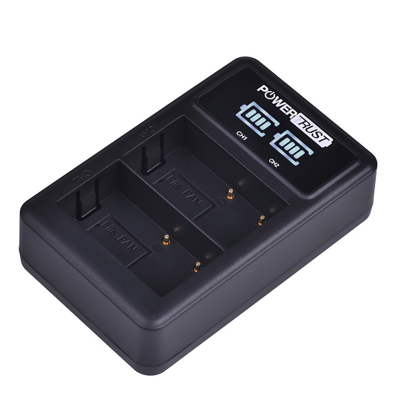 DMW-BLF19E BLF19E BLF19 LED USB kettős akkumulátortöltő Panasonic DMW-BLF19 Lumix DC-G9 DC-GH5 DMC-GH3 DMC-GH3K DMC-GH4 DMC-GH4 készülékhez