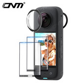 priekš Insta360 X3 Sticky Lens Guards Ekrāna rūdītas plēves komplekta ekrāna aizsargs Insta 360 X3 LCD rūdītajam stiklam 9H cietība