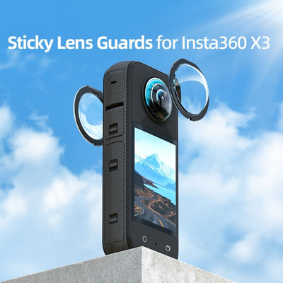 За Insta360 X3 Sticky Lens Guards Dual-Lens Anti-Scratch Protector Cover 360 Mod For Insta 360 X3 Protector Аксесоари
