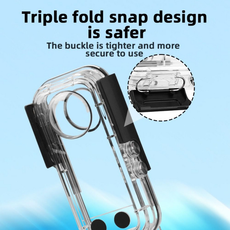 Insta360 X3 niršanas futrālim Ūdensizturīgs korpuss Insta 360 X3 zemūdens aizsardzības kastītei Panorāmas darbības kameras piederumi