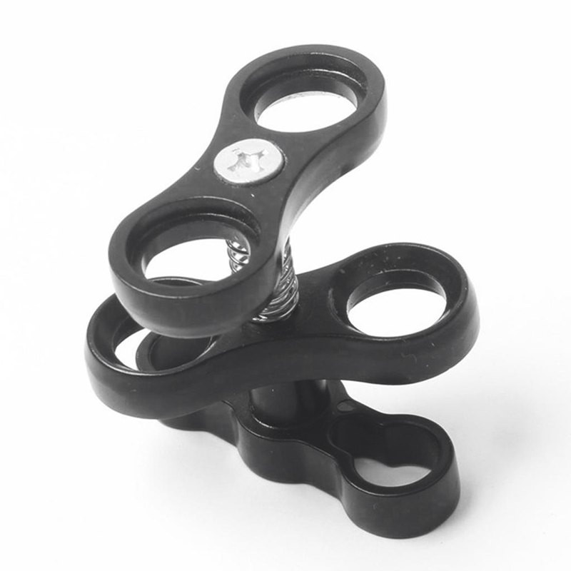 Alumīnija sakausējuma niršanas lukturis ar akvalangu, dubultā lodveida locītava roka un tauriņskavas stiprinājums zemūdens fotokamerai