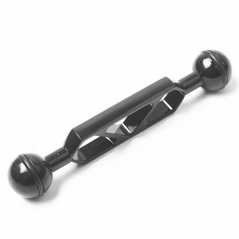 Alumīnija sakausējuma niršanas lukturis ar akvalangu, dubultā lodveida locītava roka un tauriņskavas stiprinājums zemūdens fotokamerai