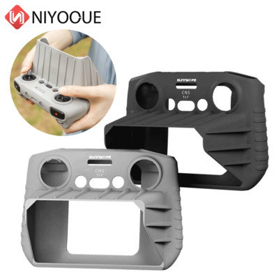 Soft Silicone Case for DJI RC Controller Protective Cover with Sun Hood Sunshade Mini 3 Pro Accessories