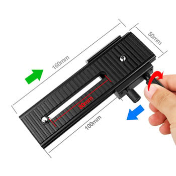 Κράμα αλουμινίου LP-01 2 Way Macro Focusing Rail Slider από κράμα αλουμινίου για ψηφιακή SLR κοντινή λήψη φωτογραφίας ισχύει