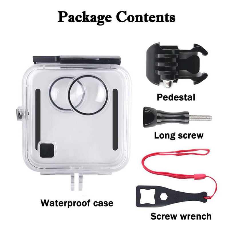45M veealune veekindel ümbris GoPro Fusion 360° kaamerale tarvikud korpuse ümbrised sukeldumist kaitsev korpus.
