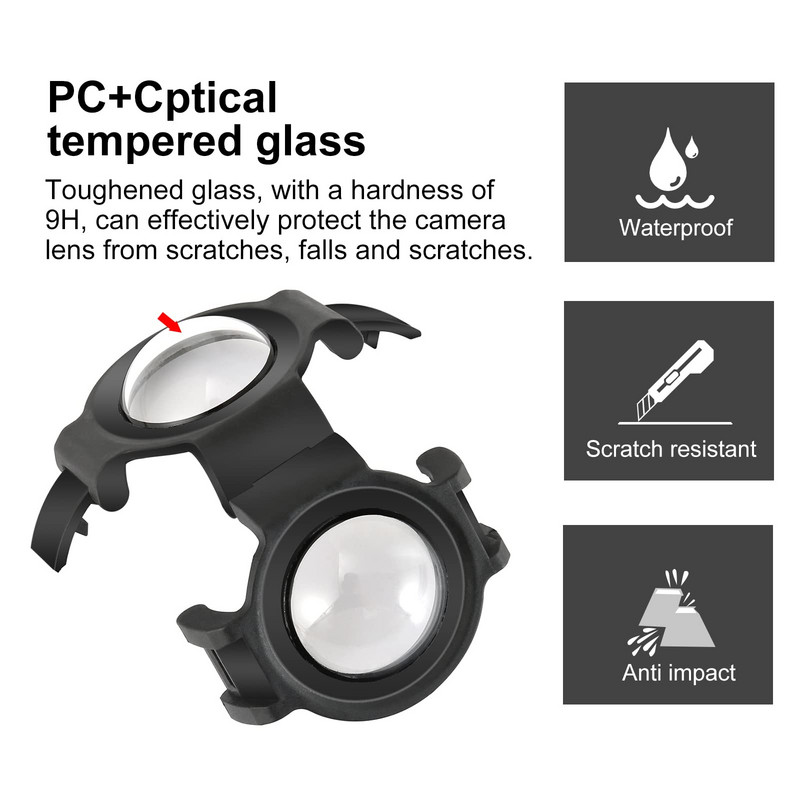 Insta360 X3 ragadós lencsevédők Insta 360 X3 lencsevédő sapkához, prémium kameraborító edzett üvegvédő tartozék