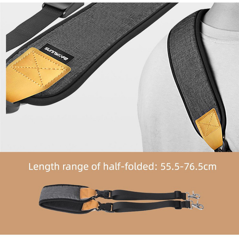 Greitai atleidžiamas universalus rankinis aksesuaras, kaklo dirželis, reguliuojamas petys, skirtas DJI Ronin RS3 Pro/RSC 2/RS 2/S/SC