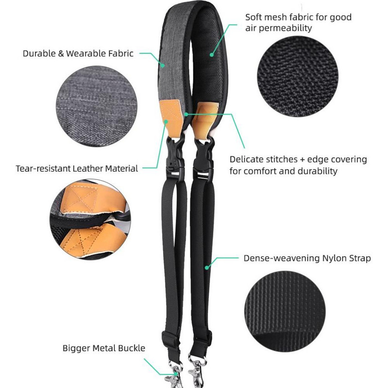 Greitai atleidžiamas universalus rankinis aksesuaras, kaklo dirželis, reguliuojamas petys, skirtas DJI Ronin RS3 Pro/RSC 2/RS 2/S/SC