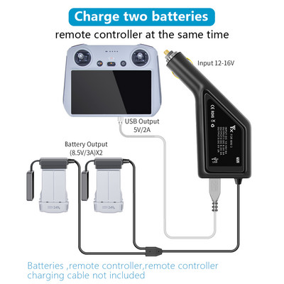 DJI Mavic mini 3pro интелигентен хъб за зареждане на батерии и конектор за кола USB адаптер Multi 2 батерия три в едно зарядно за кола за mini 3