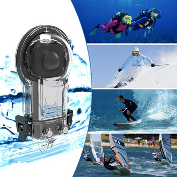 Калъф за гмуркане за Insta360 X3 Водоустойчив капак на корпуса за Insta 360 X3 Подводен протектор Калъф за камера за гмуркане Аксесоари