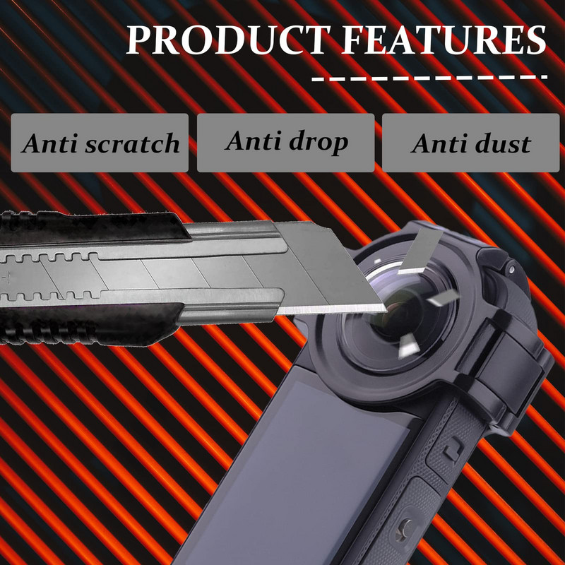 Objektiivi kaitse Insta360 X3 kriimustusvastane kaitsekate Insta 360 X3 objektiivi tolmukindel karastatud klaasi kaitse tarvik