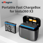 Magnetska kutija za brzo punjenje za Insta360 X3 prijenosnu kutiju za pohranu baterija s utorom za mikro SD karticu Insta360 X3 Dodaci