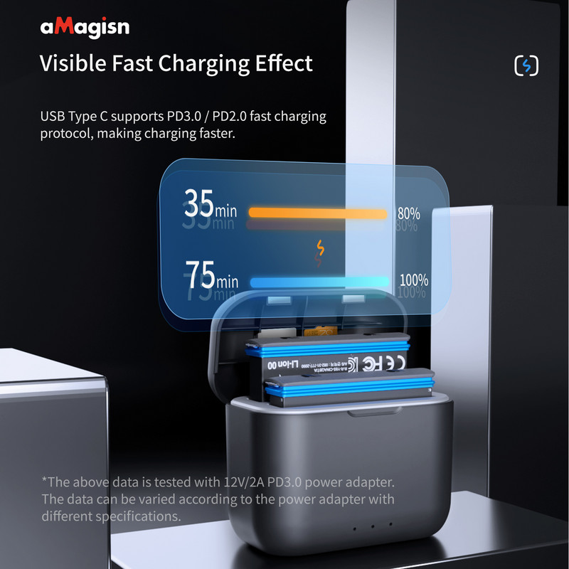Magnetska kutija za brzo punjenje za Insta360 X3 prijenosnu kutiju za pohranu baterija s utorom za mikro SD karticu Insta360 X3 Dodaci