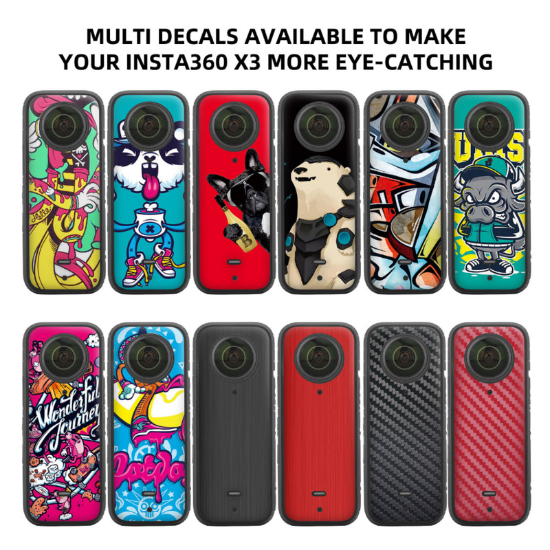 Za Insta360 X3 naljepnica Vodootporna učinkovita zaštita Poklopac otporan na ogrebotine PVC naljepnica za INSTA360 X3 akcijsku kameru