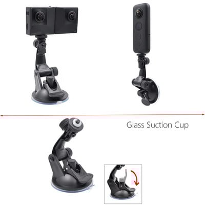 Adaptor din aliaj de aluminiu de 1/4 inch Suport pentru montare trepied de bază cu pălărie pentru camera insta360 one X Ricoh Theta SC 360 de grade