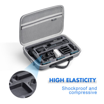 Βαλίτσα μεταφοράς για Insta360 X3 Camera PU Αδιάβροχη αντικραδασμική σκληρή τσάντα τσάντα ώμου για αξεσουάρ Insta360 One X3