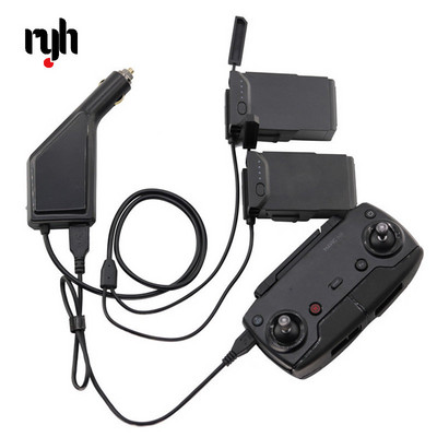 Autolaadija DJI Mavic Air intelligentse aku laadimisjaoturi jaoks Mavic Air auto pistik USB-adapter mitme aku autolaadija