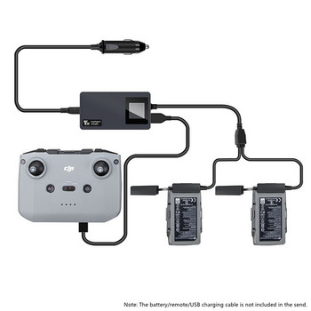 зарядно за кола С екран Цифров дисплей Батерия Паралелно зарядно USB порт Контролер Зареждане за дрон dji Mavic air 2 / air 2S