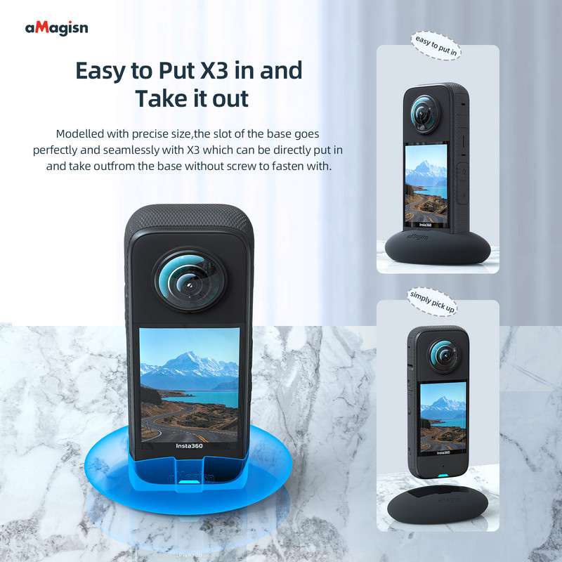 Insta360 X3 σιλικόνης βάσης βάσης για πτώση και γρατσουνιές, μη γνήσιο αξεσουάρ