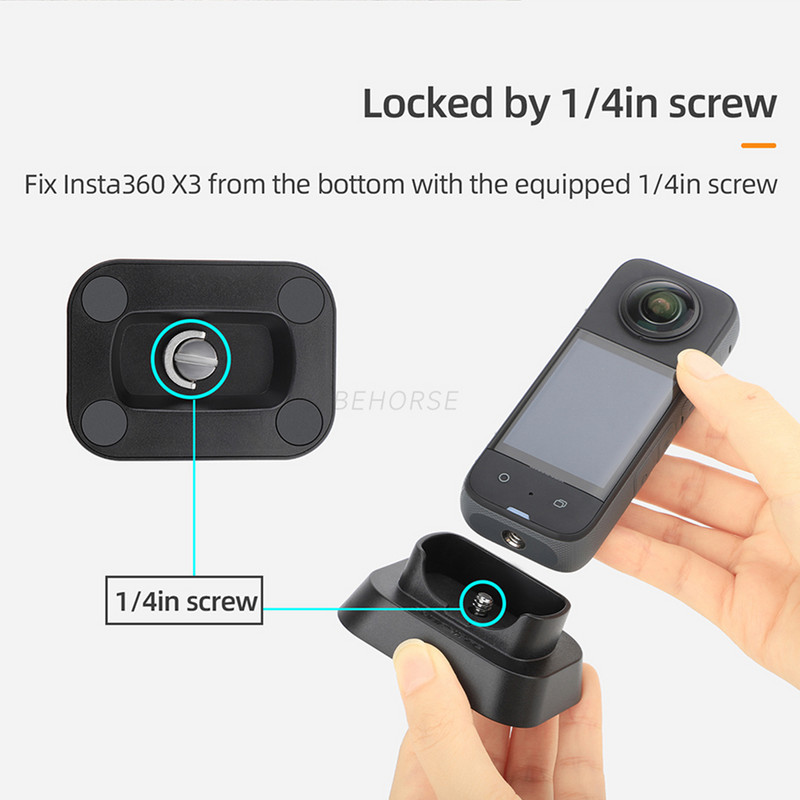 Baza de suport de birou anti-alunecare rezistenta la zgarieturi pentru Suport pentru camera Insta 360 X3 Suport de andocare pentru Accesorii Insta360 One X3