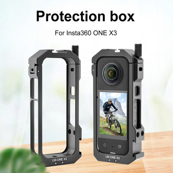 За Insta360 X3 Метална клетка за заек Insta360 X 3 камера Защитна разширителна рамка Аксесоари Защитен калъф Спортна камера