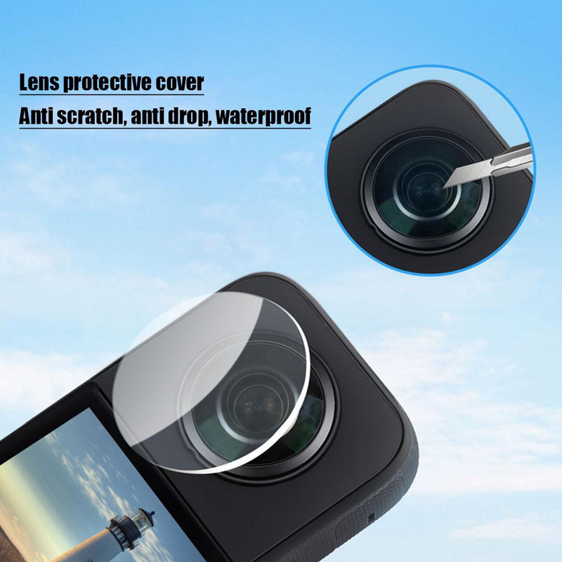 Capac de protecție pentru lentile Insta 360 X3 Capac de protecție impermeabil, lipicios, cu două lentile, pentru accesorii de protecție a camerei Insta 360 ONE X3