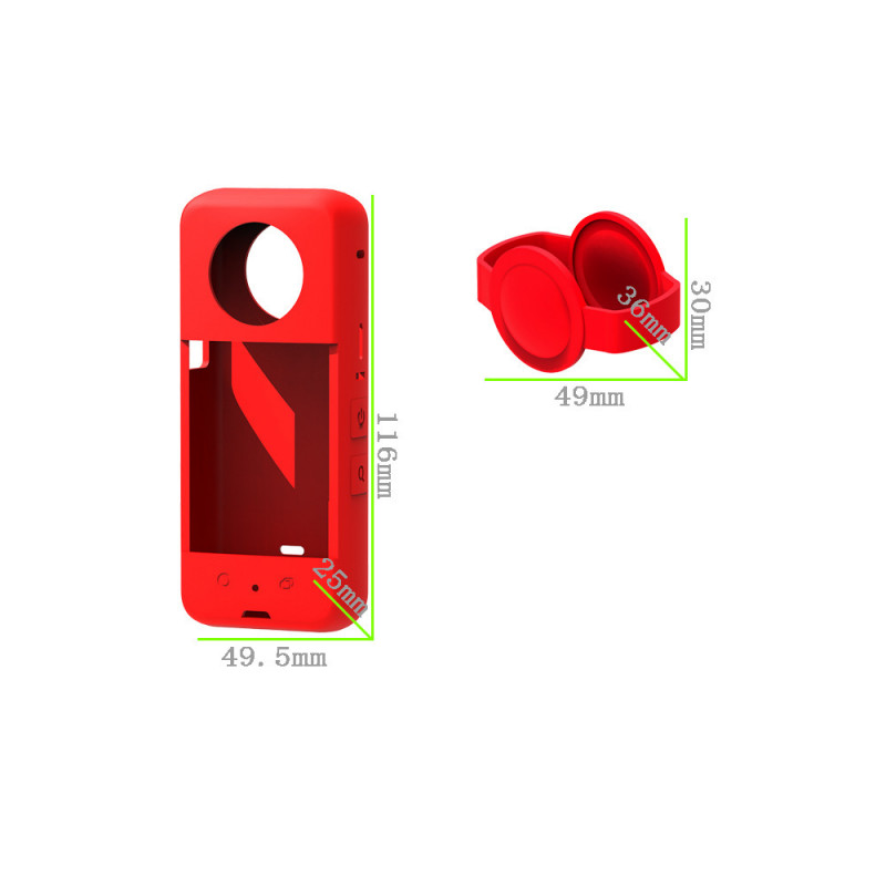 Silikónový chránič objektívu pre Insta360 X3, vonkajší, prachotesný a protišmykový chránič objektívu fotoaparátu pre príslušenstvo fotoaparátu Insta360 X3