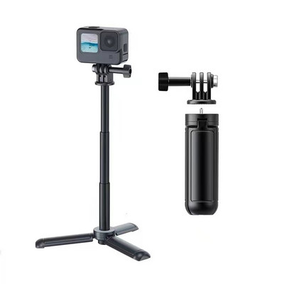 Fhx-21D DJI Action 2 Camera Mini Selfie Stick Разтегателен стабилен статив 1/4 винт за GoPro Hero 10 9 Insta360 ONE X2 X камери