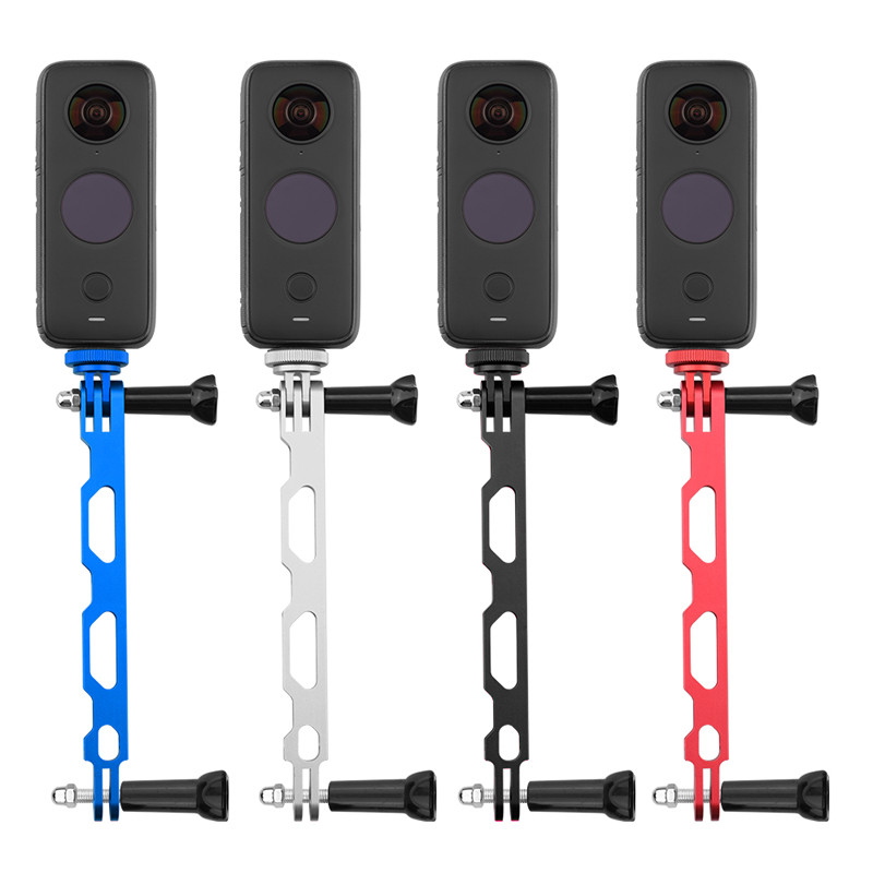 Insta360 jaoks One X X2 X3 alumiiniumsulamist selfie pikendusvars, pikendatud varda kiivri kinnitusadapter Panoraamkaamera tarvikud