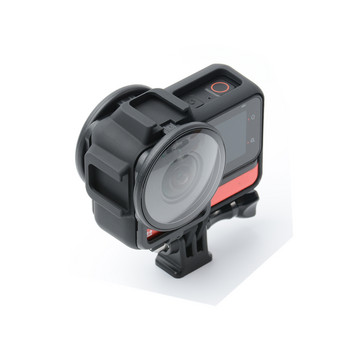Για insta360 one rs Action Camera Protective Frame + Αναβαθμισμένος Προστατευτικός Καθρέφτης Αντικραδασμικός και Αντιπτωτικός