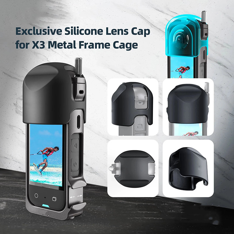 Za Insta360 X3 Zaštitni poklopac objektiva Kavez s metalnim okvirom Zaštitni poklopac otporan na prašinu Za Insta360 X3 Dodaci za zaštitni okvir