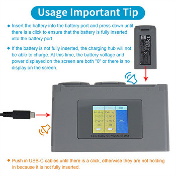Хъб за зареждане на батерията за DJI Mini 2/Mini SE Цифров дисплей Двупосочна батерия USB зарядно за Mini 2/Mini SE Аксесоари за дрон