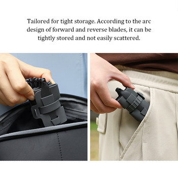 Πτυσσόμενη τσάντα αποθήκευσης προπέλας Αντικατάσταση σταθεροποιητών καλύμματος με πτυσσόμενα φορητά πτερύγια κουπιών Αντικατάσταση σταθεροποιητών για Mini3 Pro Grey