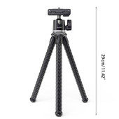 A0KB Mini fleksibilni tronožac s nevidljivim držačem za telefon s nosačem za hladno držanje 1/4" vijak za mikrofon LED video svjetlo