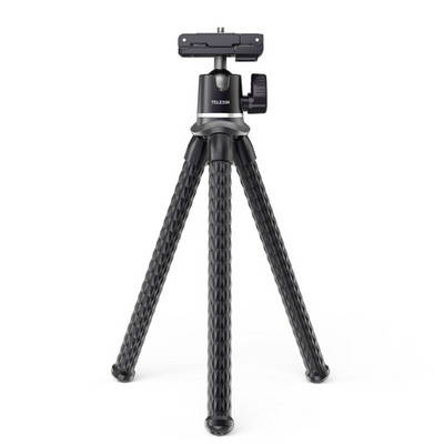 A0KB Mini fleksibilni tronožac s nevidljivim držačem za telefon s nosačem za hladno držanje 1/4" vijak za mikrofon LED video svjetlo