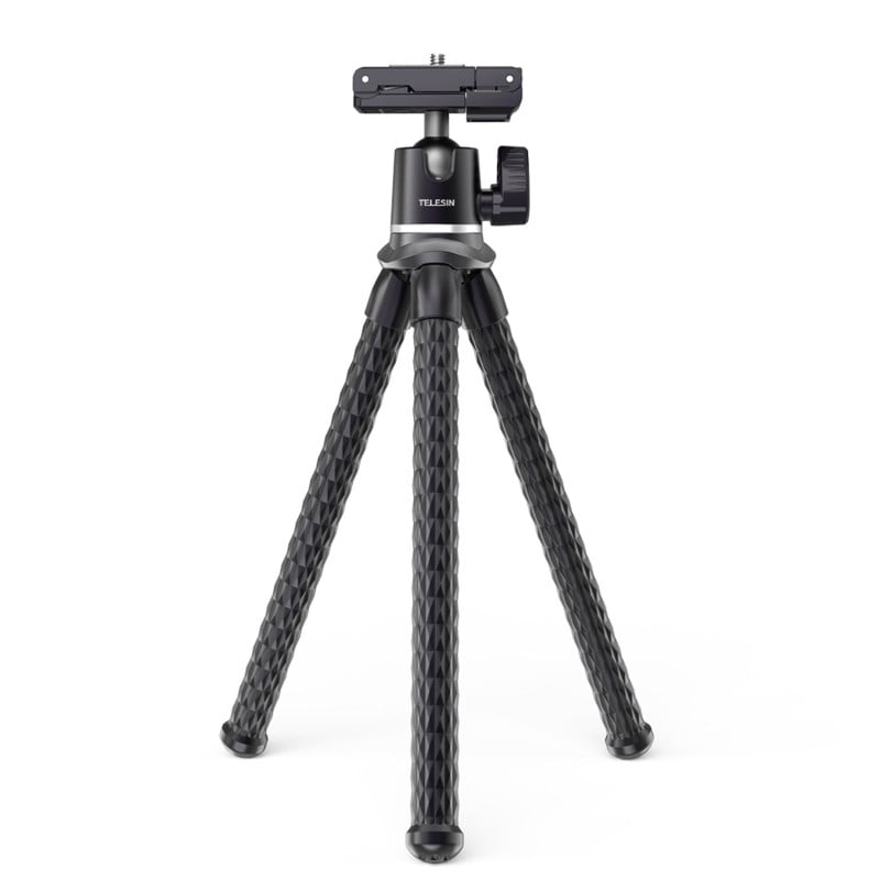 A0KB Mini fleksibilni tronožac s nevidljivim držačem za telefon s nosačem za hladno držanje 1/4" vijak za mikrofon LED video svjetlo