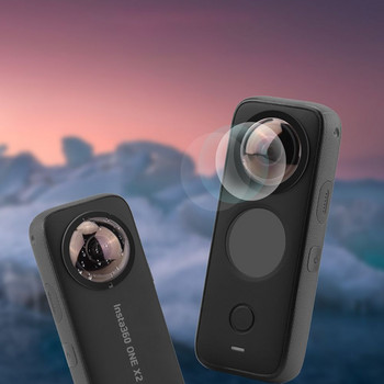 Νέο εξάρτημα κάλυψης δράσης κάμερας Προστατευτικό φακού με αντιχαρακτική προστασία διπλού φακού για το Insta360 ONE X2