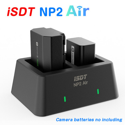 ISDT NP2 Air USB Type-C laadija Kahe kanaliga aku nutikas laadija koos APP-ühendusega Ühilduv NP-BX1 NP-FZ100 NP-FW50