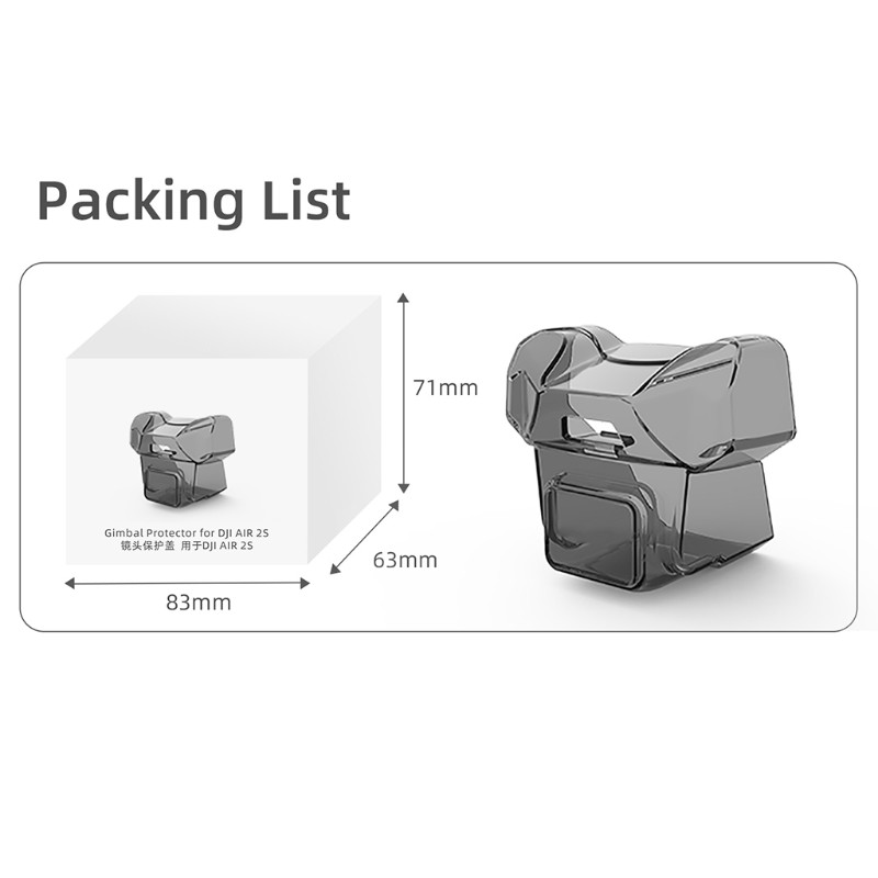 28EA Prikladno za-DJI Air 2S/ Air 2 sjenilo objektiva Prozirno kućište za poklopac objektiva kamere Zaštita od ogrebotina otporna na prašinu