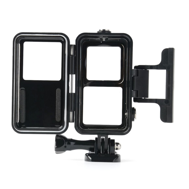 Carcasă pentru Action 2 Cameră combinată cu ecran dublu Carcasă impermeabilă Carcasă de scufundare de 197 ft Carcasă de protecție