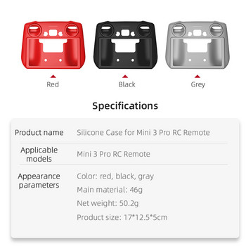 3 Μαλακή προστατευτική θήκη για DJI Mini 3 Pro Κάλυμμα θήκης σιλικόνης Κάλυμμα τηλεχειριστηρίου Αντι-γρατσουνιές για αξεσουάρ DJI RC/RC-N1