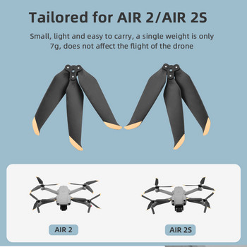 Προπέλα τριών λεπίδων για DJI Mavic Air 2/Air 2S Γρήγορης απελευθέρωσης Πτυσσόμενο με τρία στηρίγματα Ανταλλακτικά Wing Fans Αξεσουάρ Drone