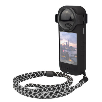 Insta360 X3 Silikonska zaštitna torbica Poklopac za leće Anti-lost Traka za zapešće Uzica Uže Neoriginalni dodaci