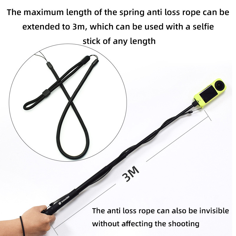 Insta360 X3 Silikonska zaštitna torbica Poklopac za leće Anti-lost Traka za zapešće Uzica Uže Neoriginalni dodaci