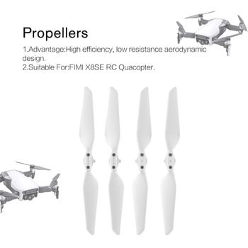 2 ζεύγη FIMI X8 SE Propellers Γνήσια ανταλλακτικά RC Quadcopter Πτυσσόμενες προπέλες γρήγορης αποδέσμευσης Αξεσουάρ Mi Fimi X8 Se