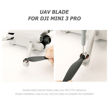 Για DJI Mini 3 Propeller Props 8 τμχ Ανταλλακτικό έλικα για DJI Mini 3 Pro Drone Low-Noise Quick-Release Blades Prop Wing Fans