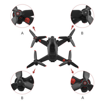 2 чифта витла за бързо освобождаване за DJI FPV Combo Props Резервна част за лопатка на лопатката Wing Fan Резервна част за аксесоар за дрон DJI FPV