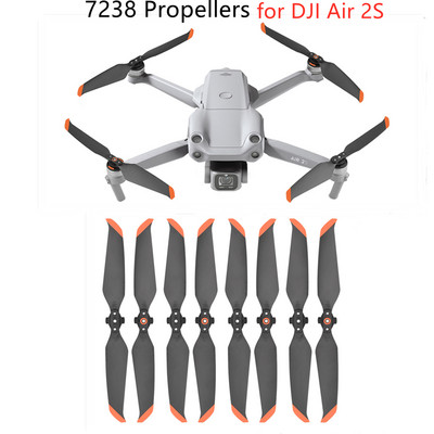 7238 Zema trokšņa propelleri priekš DJI Air 2S bezpilota ātrās atbrīvošanas balsti Spārna ventilators CW CCW rezerves piederumi ir noliktavā