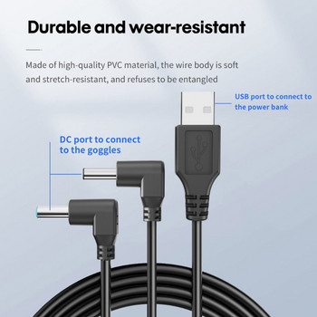 1M USB захранващ кабел за зареждане Линия за захранване Захранващ кабел за Avata Goggles 2/fpv очила